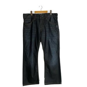 Silver Jeans Men's Dark Indigo Gordie Worker Straight Leg Denim